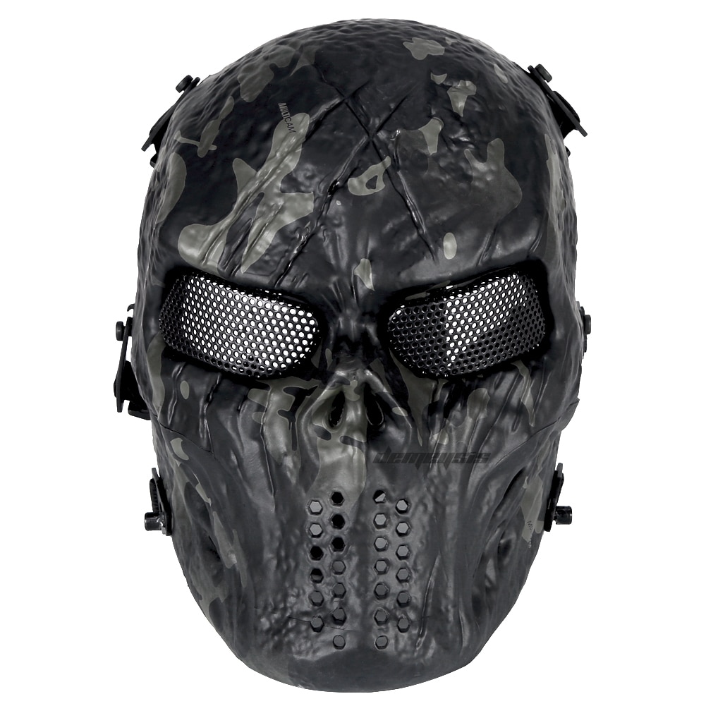 Schutzmaske Halloween Airsoft Paintball Full Face Skull Schutzmaske 19 x 18cm MA-110-BCP Haunen Taktische Maske