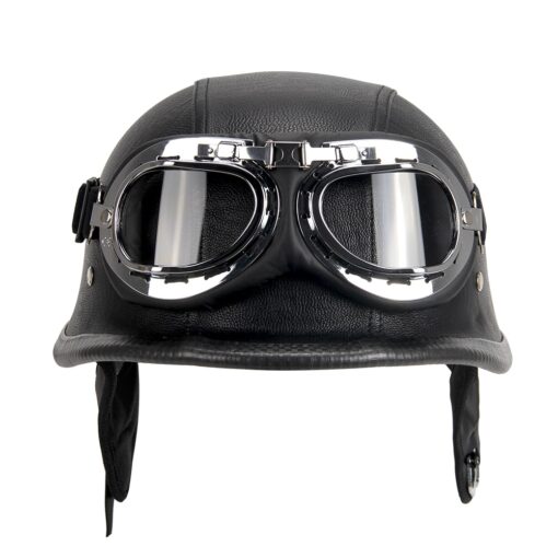 Chopper Halb-Helm mit Brille