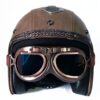 Retro Chopper Helm mit Brille