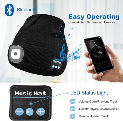 Bluetooth Winterkappe LED
