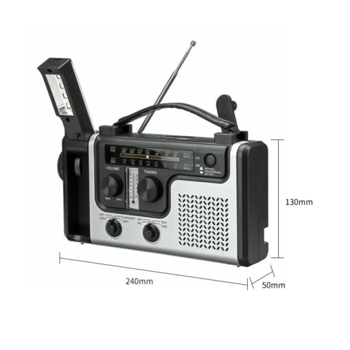 Handkurbel Notfall-Radio mit LED Taschenlampe